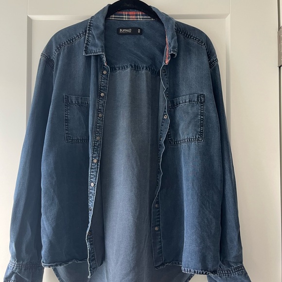 Buffalo David Bitton Blue Denim Shirt - Picture 1 of 3